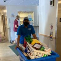 Anirudh Chowdhary waits for the elevator